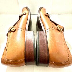 Cole Haan Mens Shoes Benton Tan Leather Double Strap Dress Loafers Size 11.5 M